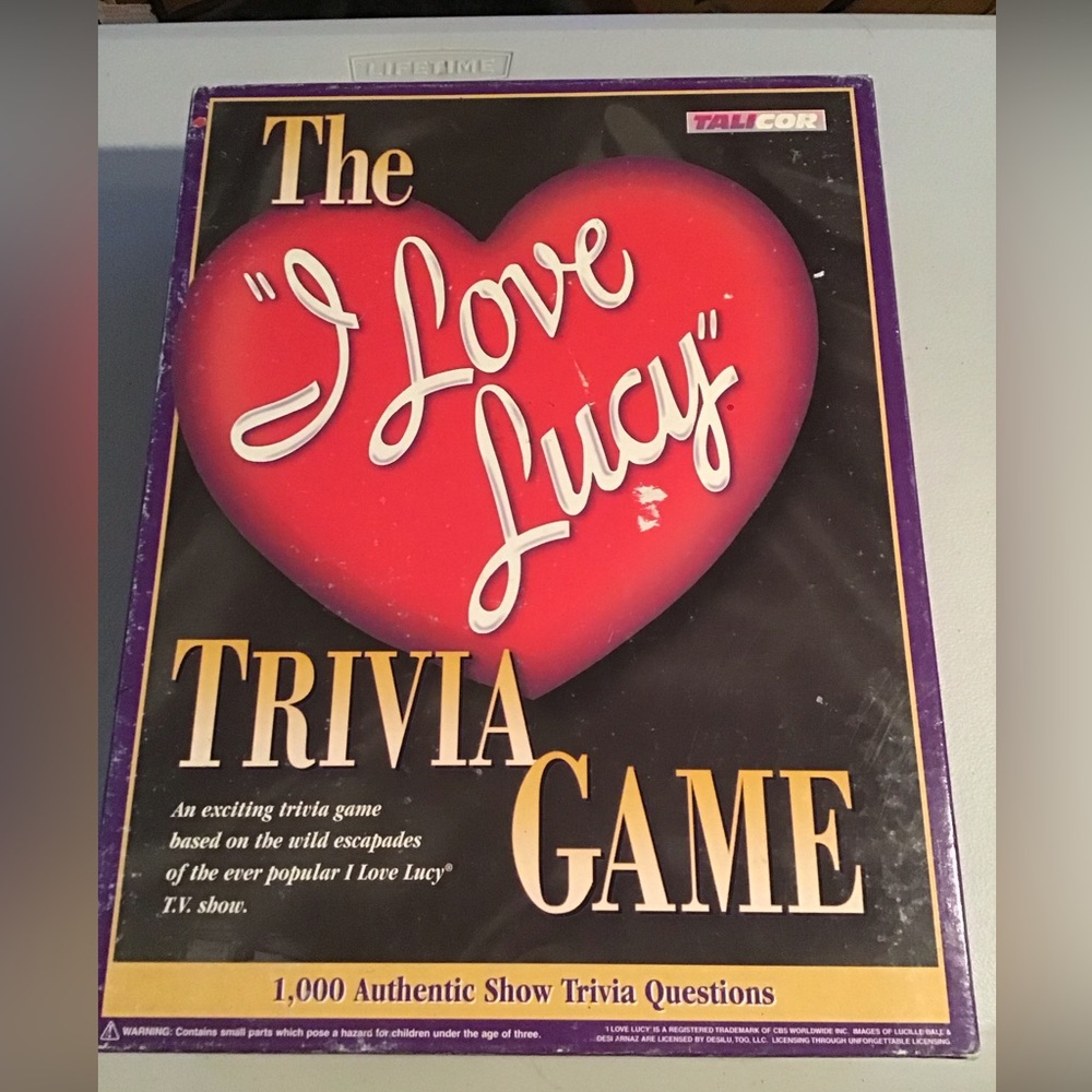 I Love Lucy board game trivia game 1998, complete.